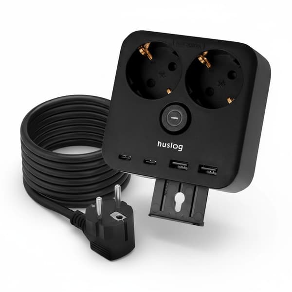 Huslog Power Strip with Phone Holder HUS1055