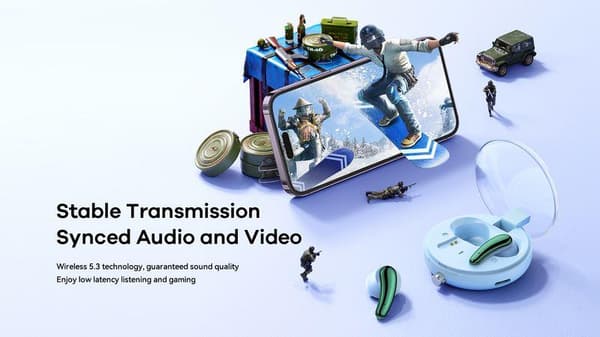 REMAX BLUETOOTH HÖRLURAR TWS C1 BT 5 3 ENC blå blå