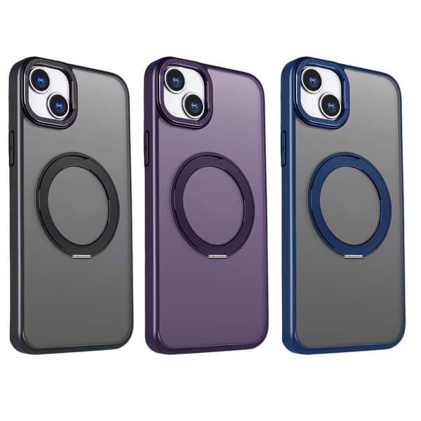 Mag Ring Rotating skal för iPhone 15 Pro lila lila