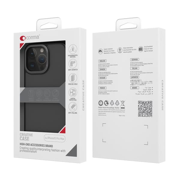 Comma case Joy Elegant för iPhone 15 Pro djuplila