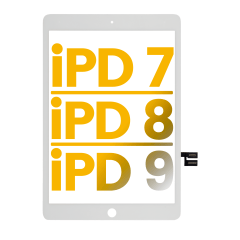 Digitizer för iPad 7 (2019) / iPad 8 (2020) / iPad 9 (2021) (Premium) (Vit) vit