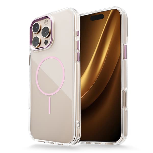 Clear Thin Mag-skal för iPhone 14 6,1\" rosa