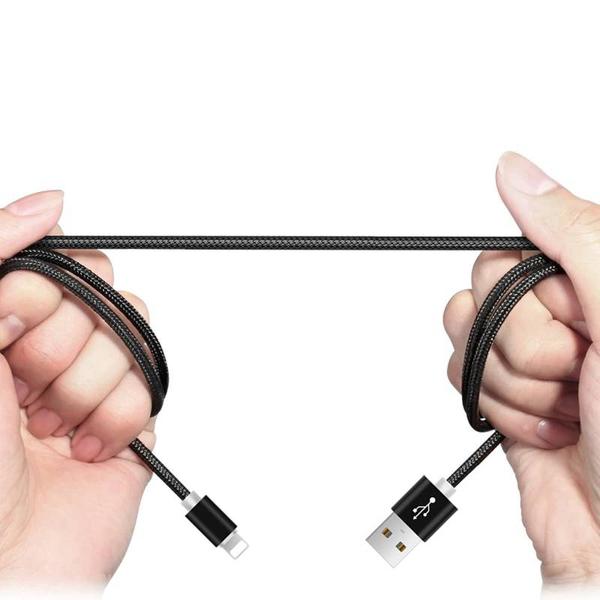 hög kvalitet 2 m iphone kabel svart Black
