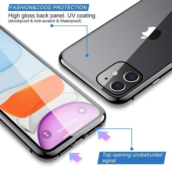 Magnetfodral för din iPhone 11 med häradt glas