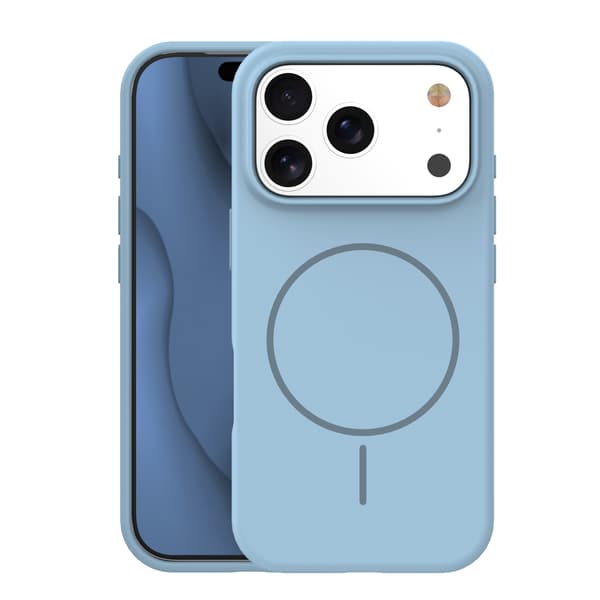 Silikon tunt Mag-skal för iPhone 17 Pro Max / 18 Pro Max ljusblå