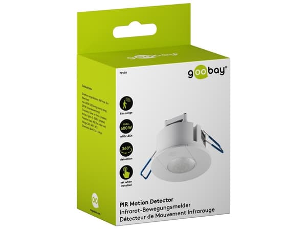 goobay compact motion sensor 79598 Bevägelsessensor vit vit