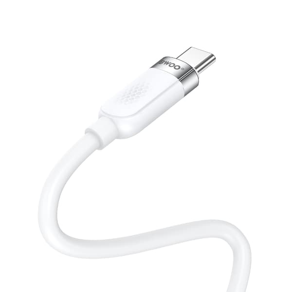 BWOO 65W kabel USB-C - USB-C 1m vit vit