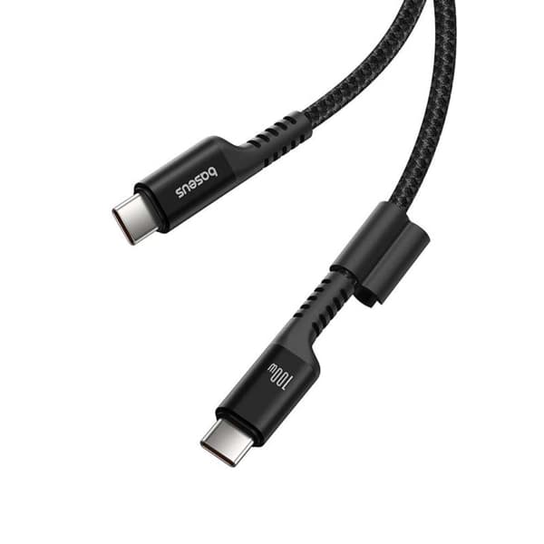Baseus Fish-Eye Snabbladdningsdatakabel USB-C till USB-C 100W 1m Klustersvart
