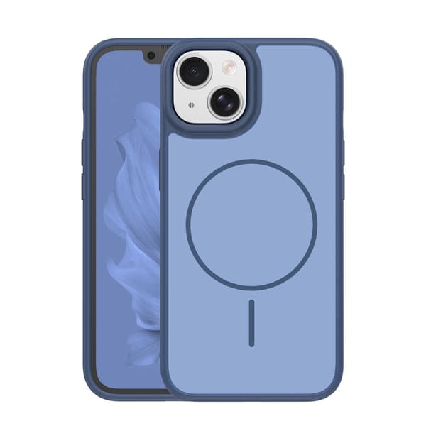 Frame Thin Mag-fodral för iPhone 15 6,1\" mörkblå