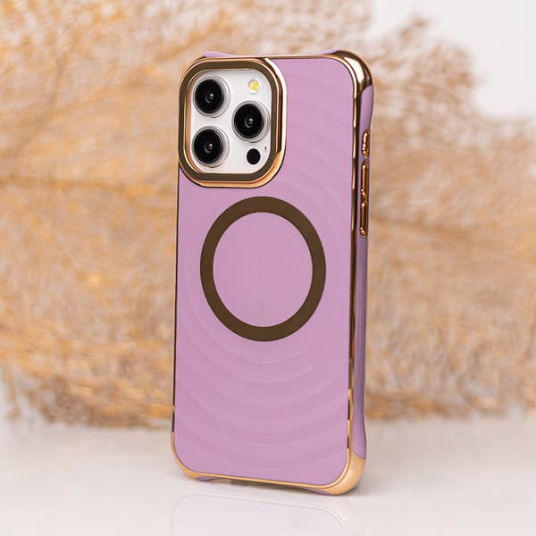 Circle Glam Mag skal för iPhone 14 Pro lila