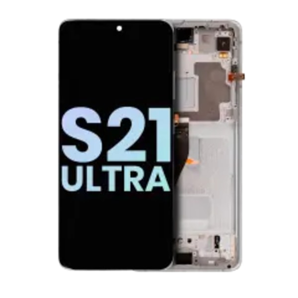 OLED Assembly With Frame For Samsung Galaxy S21 Ultra 5G (Service Pack) (Phantom Silver)