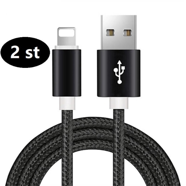2 st färgade 3 m iphone kabel svart svart Black