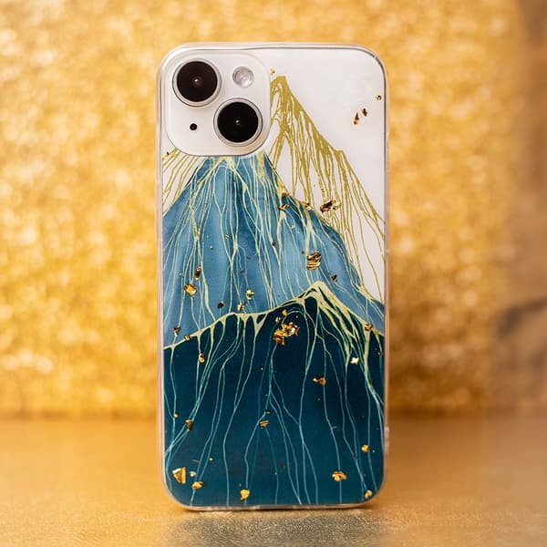 Guld Glam skal för iPhone 12 / 12 Pro mountain