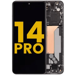 OLED-enhet med ram för Xiaomi 14 Pro (renoverad) (Titanium)
