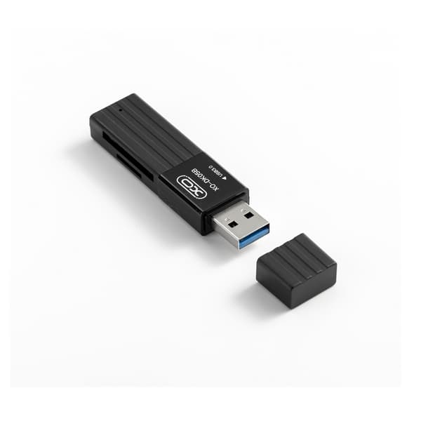 XO kortläsare 2 i 1 DK05B USB 3.0 svart