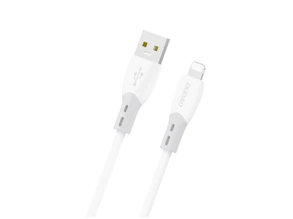 Dudao L25SL USB-A till Lightning-kabel 1m vit vit