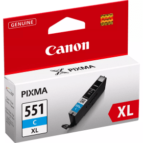 Canon CLI 551C XL Cyan 665 sidor bläckbehållare 6444B001