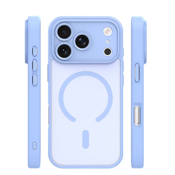 Mag Matt skal för iPhone 17 Pro Max / 18 Pro Max ljusblå camera protection blå
