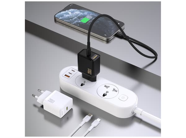 Dudao A26LEU Adapter 20Watt 1xUSB-C (1m USB-C till Lightning-kabel ingår) vit vit