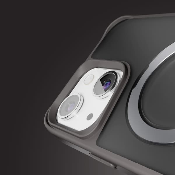 Etteri Matt Mag Ring skal för iPhone 15 grå