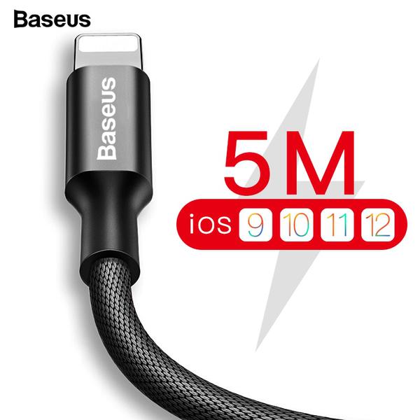 Extra lång  5M iphone  baseus kabel