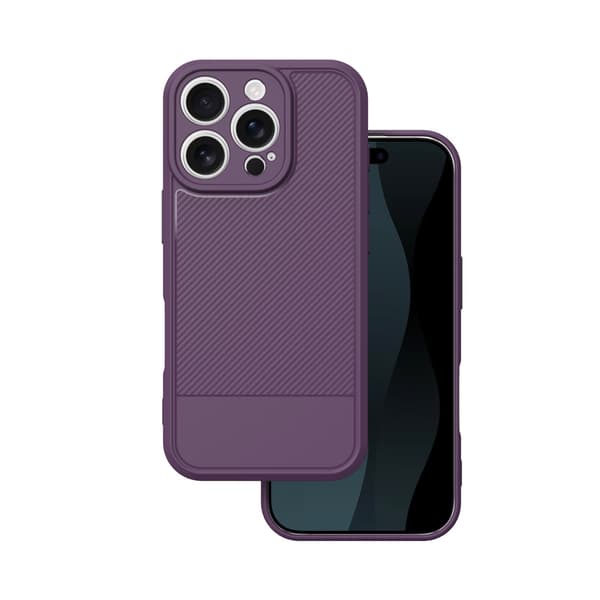 Enkelt kolfodral för iPhone 16 Pro 6,3\" lila