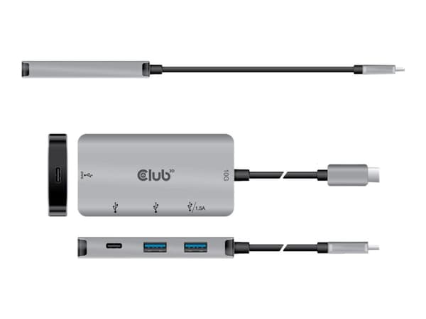 Club 3D CSV-1543 USB-C Hub 4 porte Grå