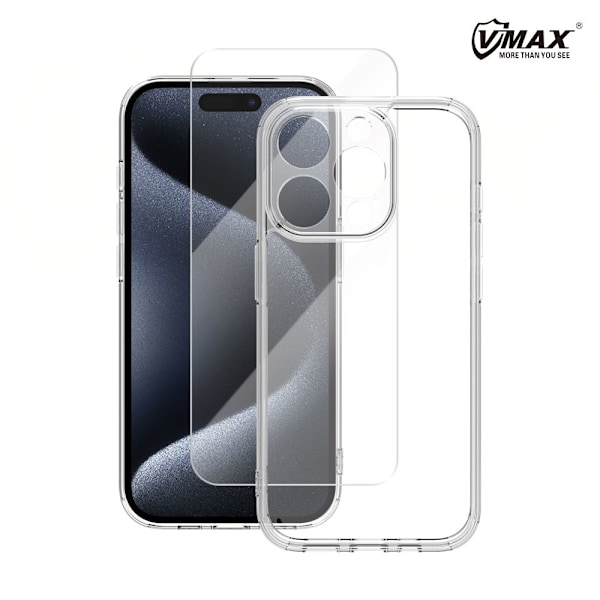 Vmax set Mag case + glas 2,5D premium för iPhone 16 Plus 6,7\"
