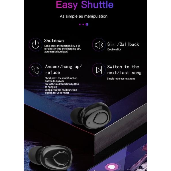 trådlösa XI8S TWS i hörlurar Bluetooth 5.0