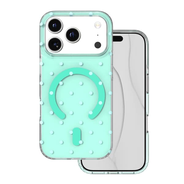 Bubble Dots Mag skal för iPhone 17 Pro 6,3\" / 18 Pro 6,3\" grön