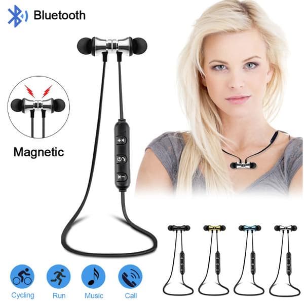 Sporthörlurar Magnetiska Bluetooth blå blå blå