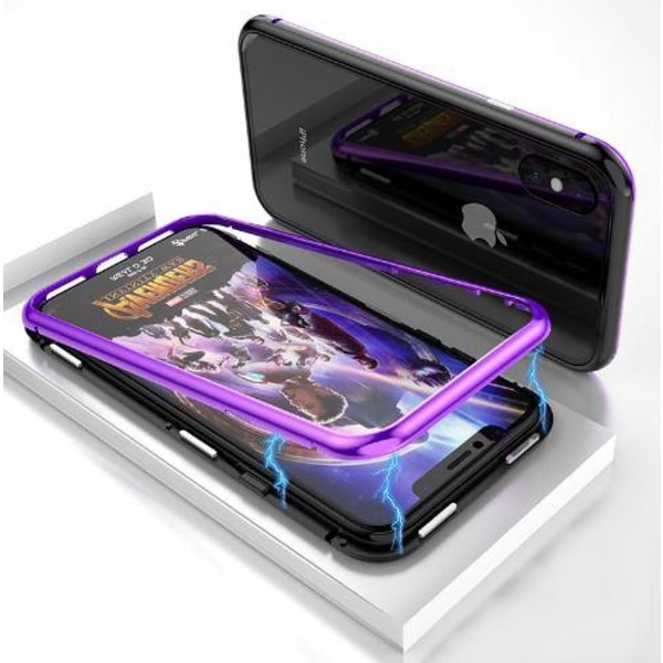 Magnetisk Aluminiummetall  för iphone X lila Purple