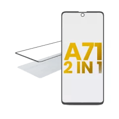2-I-1 Frontglas med förmonterad OCA för Samsung Galaxy A71 (A715 / 2020) transparent