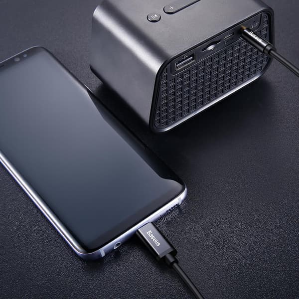 Baseus ljudkabel Yiven M01 USB-C - jack 3,5 mm 1,2 m svart