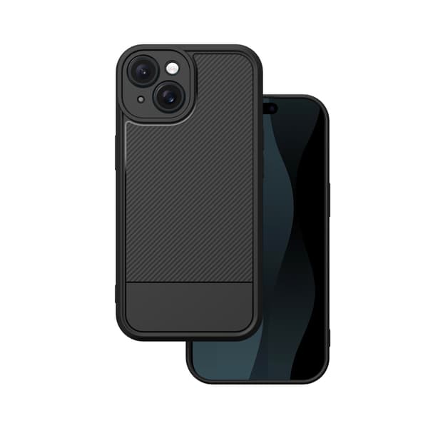 Enkelt kolfodral för iPhone 15 6,1" svart