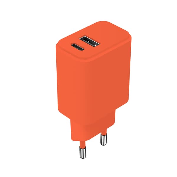 Setty laddare USB + USB-C 20W LSIM-AC-2010 orange