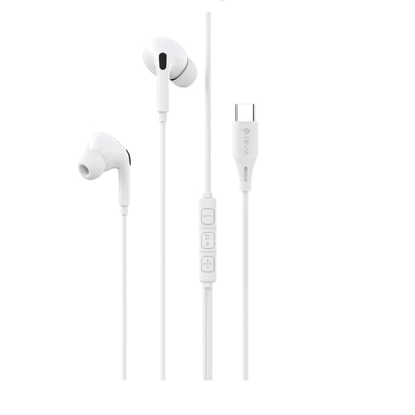 Devia Wired Headphones Kintone A2 Digital USB-C White