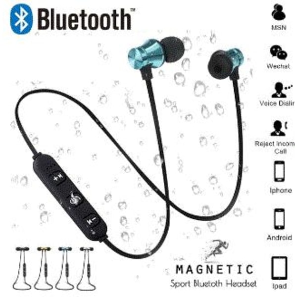 Nya Vattentäta Magnetiska trådlösa Bluetooth-hörlurar|blå