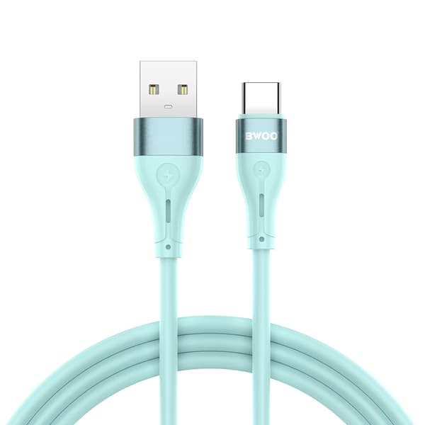 BWOO kabel USB - USB-C 1m 3A Minimalist Silikon grön X280C