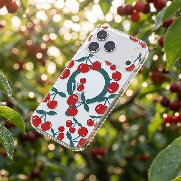Cherry Mag skal för iPhone 15 transparent