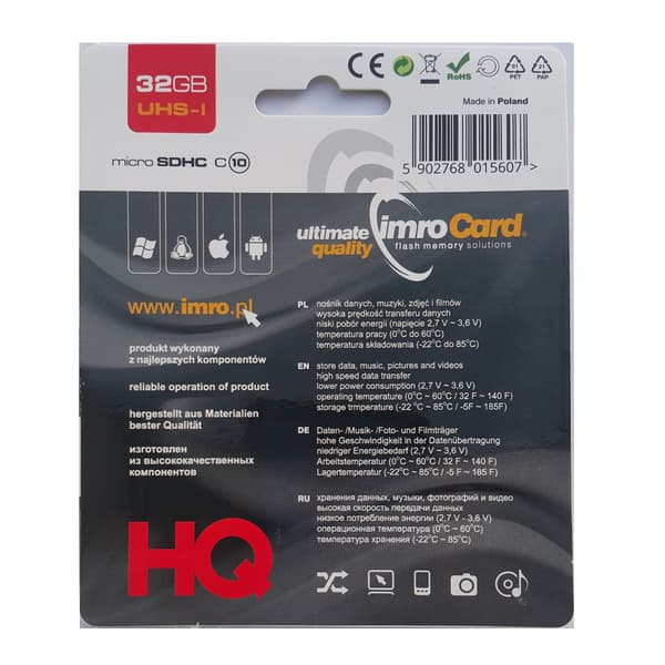Imro MicroSD 32GB cl 10 | UHS-I