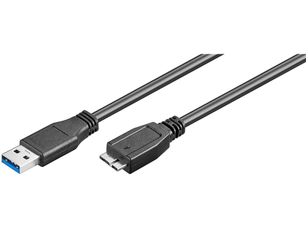 goobay USB-kabel 3m svart