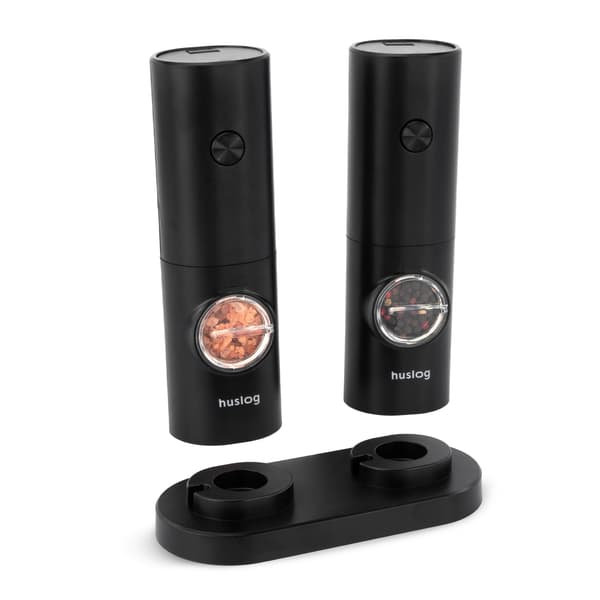 Huslog Set med batteridrivna kvarnar röd