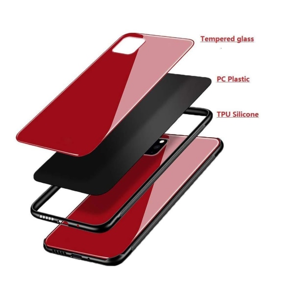 Forcell glas backfodral för iphone Xs max röd Red