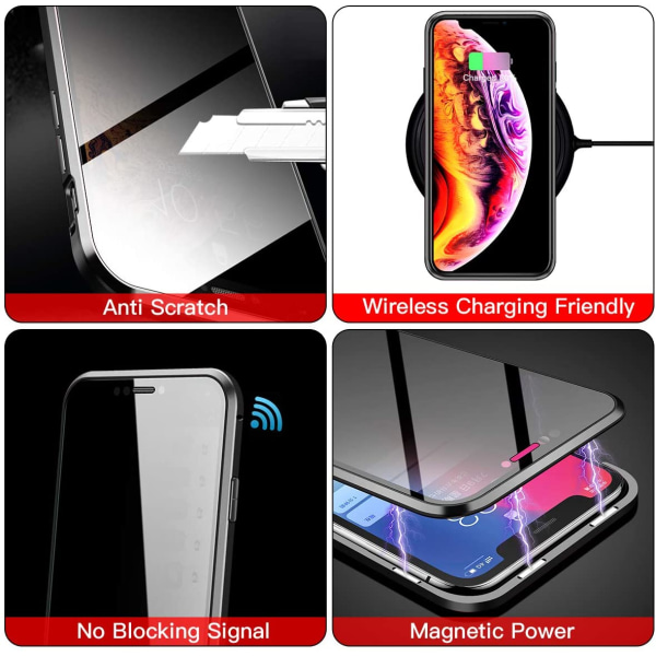 Sekretess magnetfodral till iPhone 11|röd