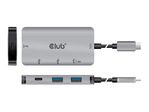 Club 3D CSV-1543 USB-C Hub 4 porte Grå grå