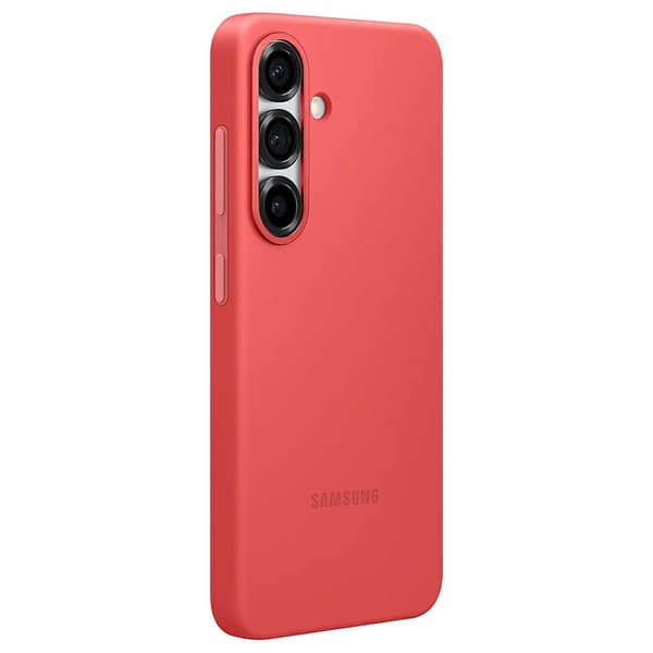 Samsung silikonfodral till Samsung Galaxy S25 Röd