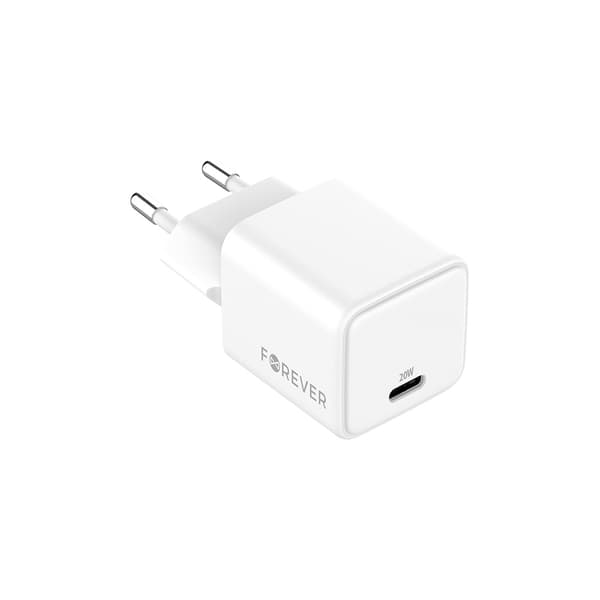 Forever TC-08-20C GaN PD laddare 1x USB-C 20W vit vit