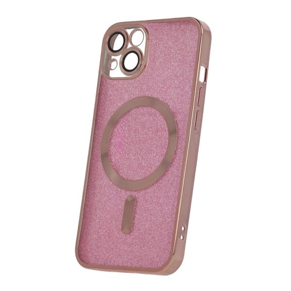 Glitter Chrome MagSafe-skal för iPhone 15 Plus rosa rosa