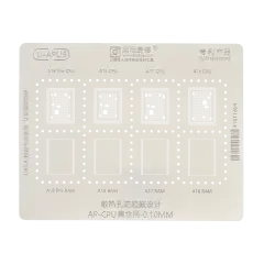 A16-A18 Pro U-APU9 0.10MM CPU RAM BGA Lödningsmall iPhone 15 Pro Max (Amaoe)